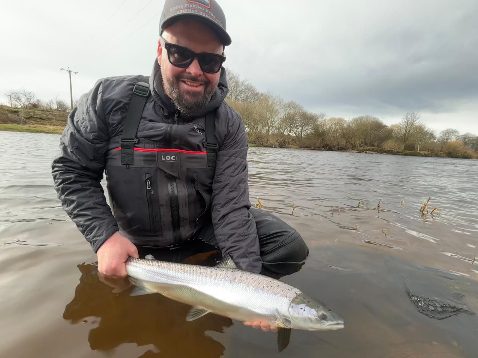 Ollie Braithwaite with salmon 2 from Canterland