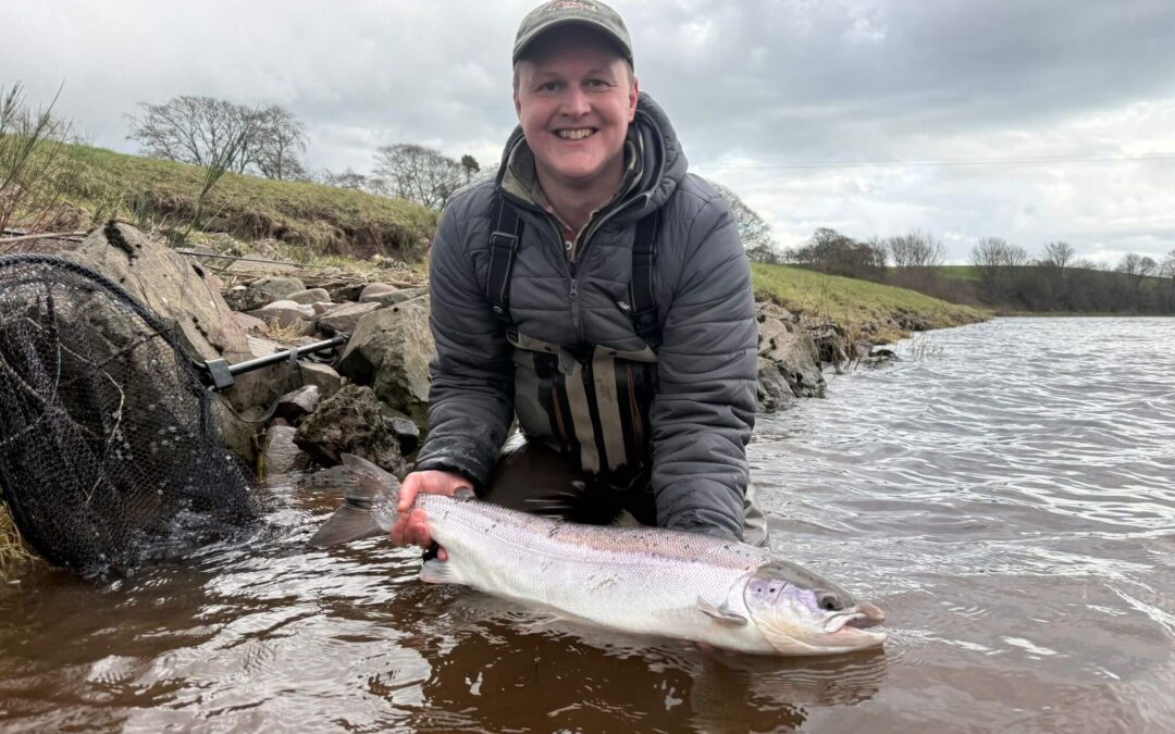 Ollie Braithwaite with salmon 2 from Canterland