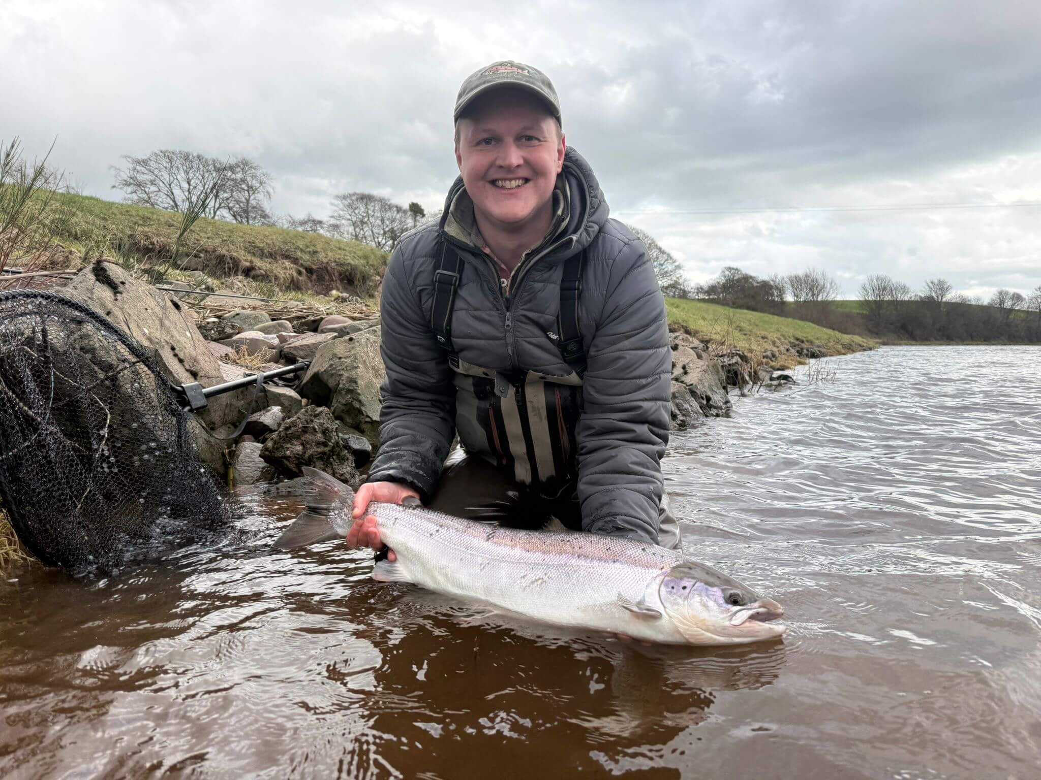 Ollie Braithwaite with salmon 2 from Canterland