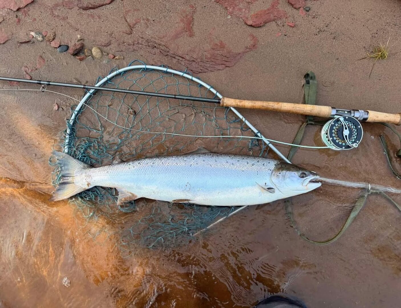 Ollie Braithwaite with salmon 2 from Canterland