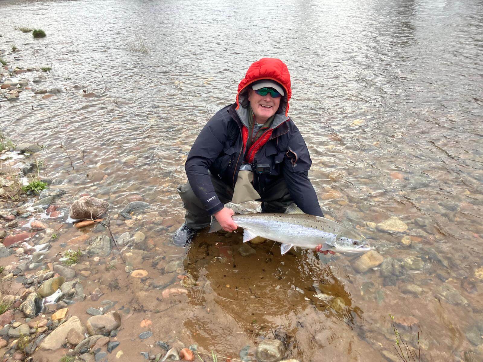 Ollie Braithwaite with salmon 2 from Canterland