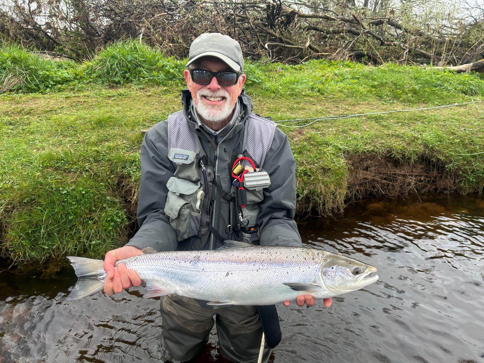 Ollie Braithwaite with salmon 2 from Canterland