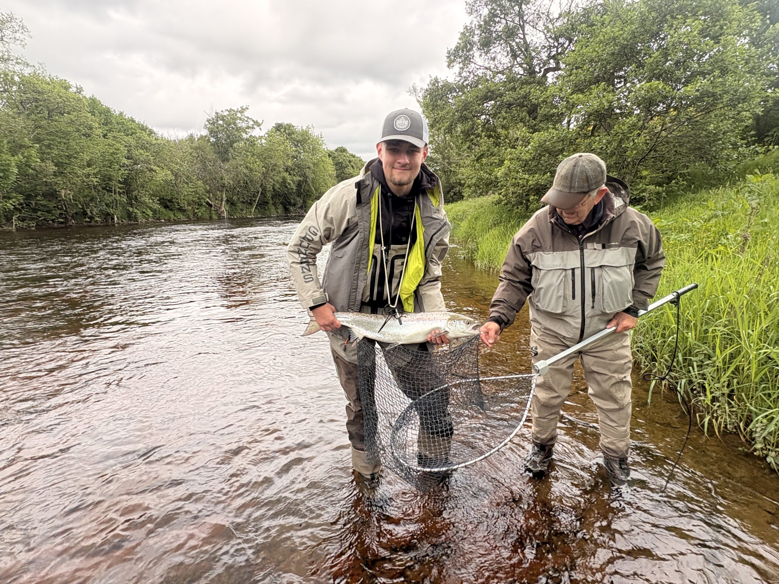 Ollie Braithwaite with salmon 2 from Canterland
