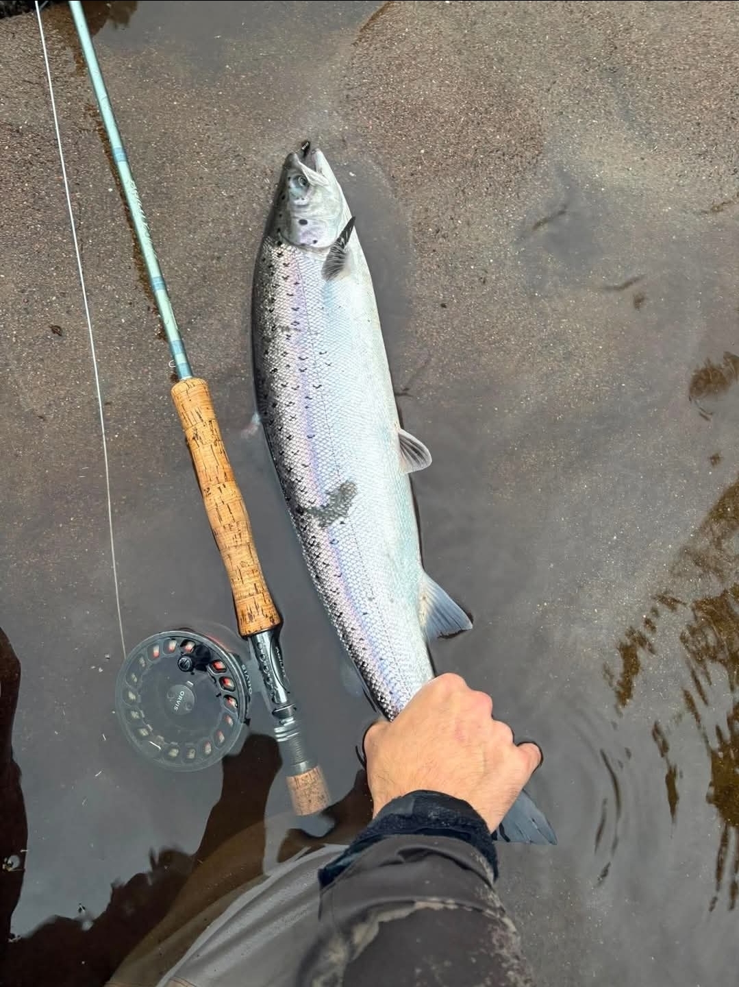 Ollie Braithwaite with salmon 2 from Canterland