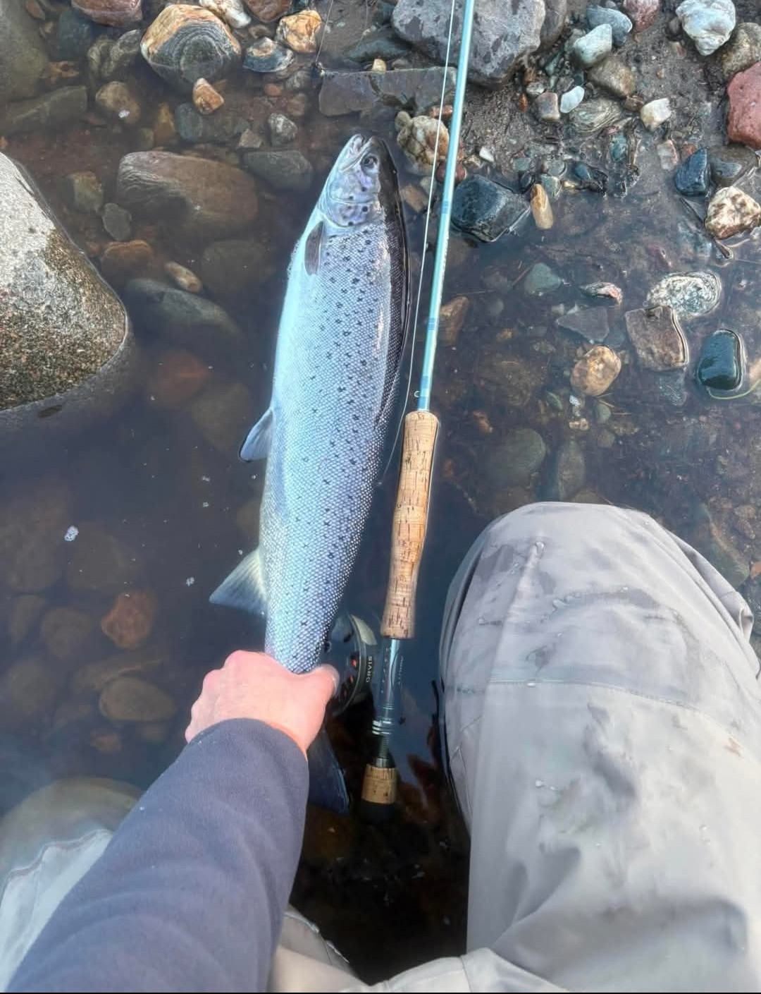Ollie Braithwaite with salmon 2 from Canterland