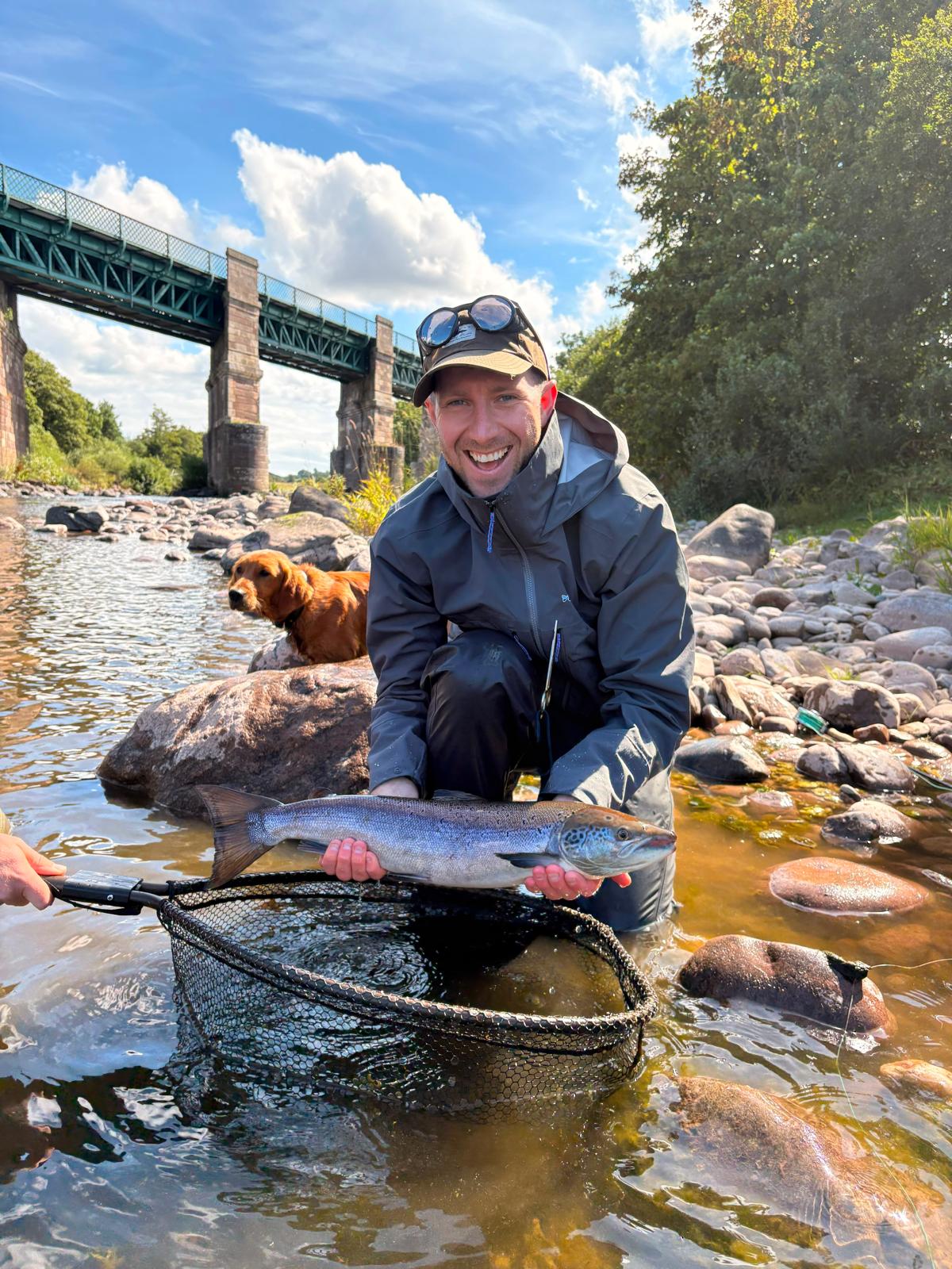 Ollie Braithwaite with salmon 2 from Canterland
