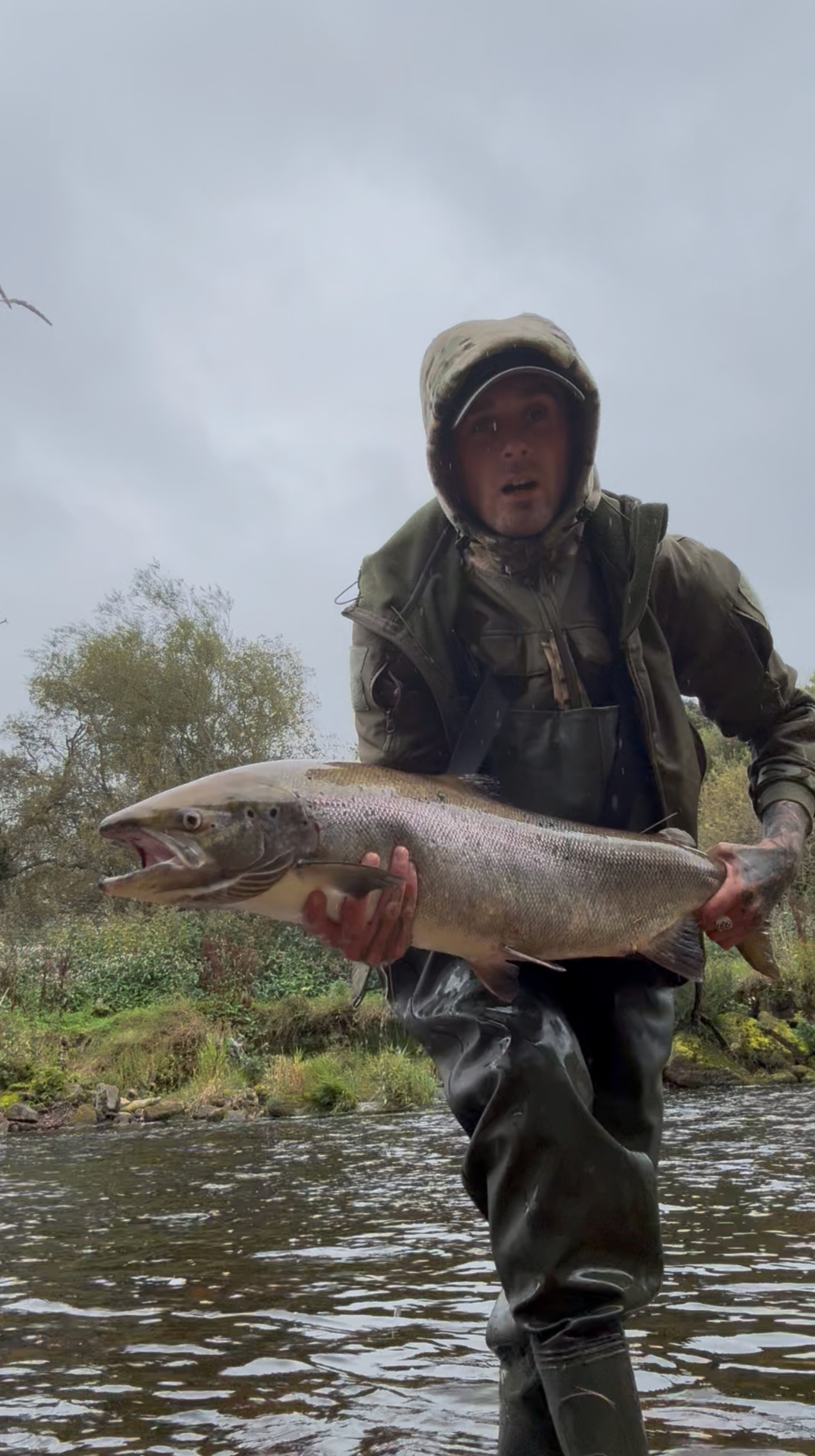 Ollie Braithwaite with salmon 2 from Canterland