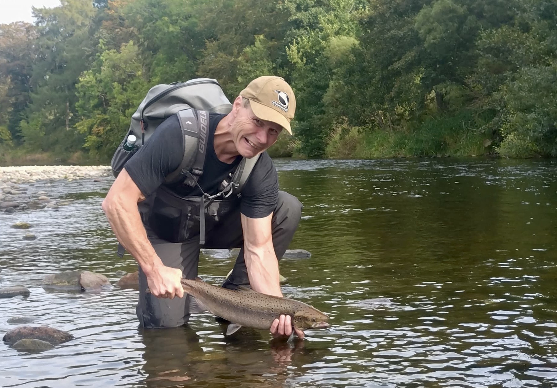 Ollie Braithwaite with salmon 2 from Canterland